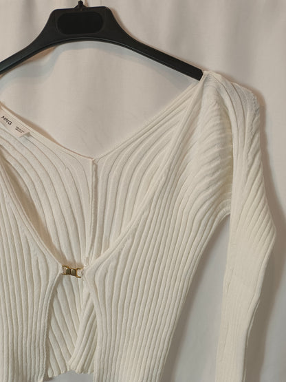 MANGO. Top abierto canalé T.xxs