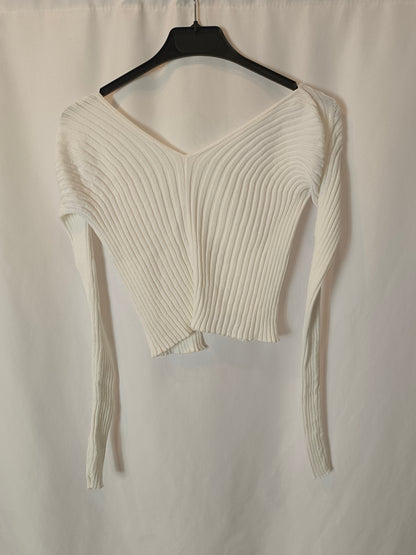 MANGO. Top abierto canalé T.xxs