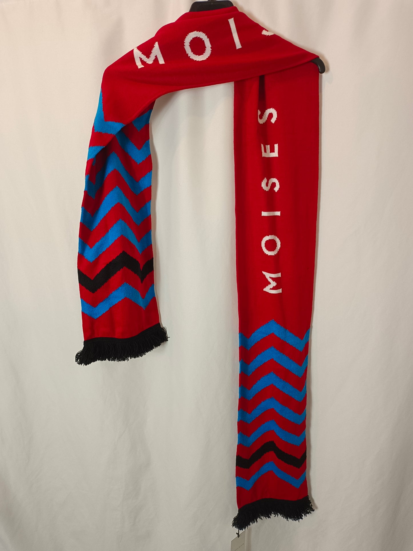 MOISES NIETO. Red scarf with letters