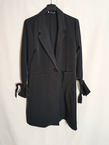 VALENTINA. Long black jacket Tl