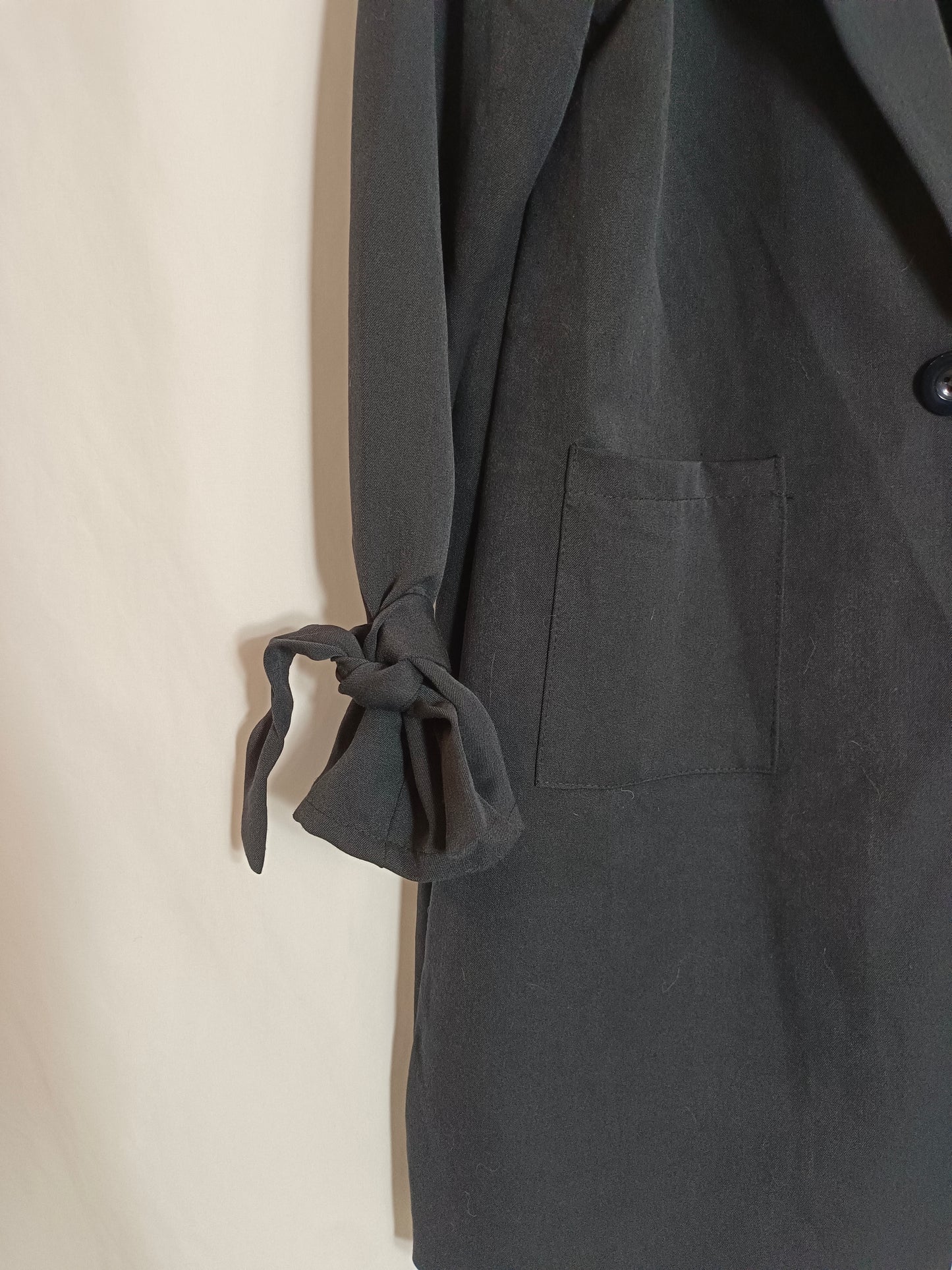 VALENTINA. Long black jacket Tl