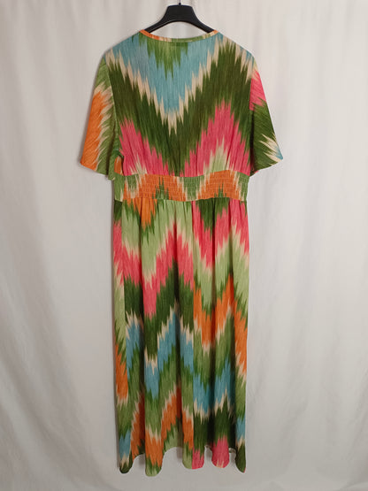 VALENTINA. Long tie-dye dress