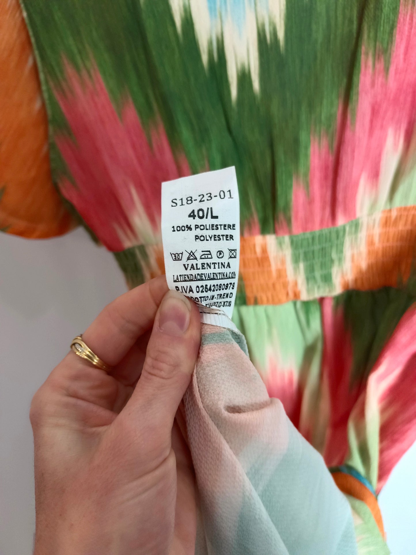 VALENTINA. Long tie-dye dress