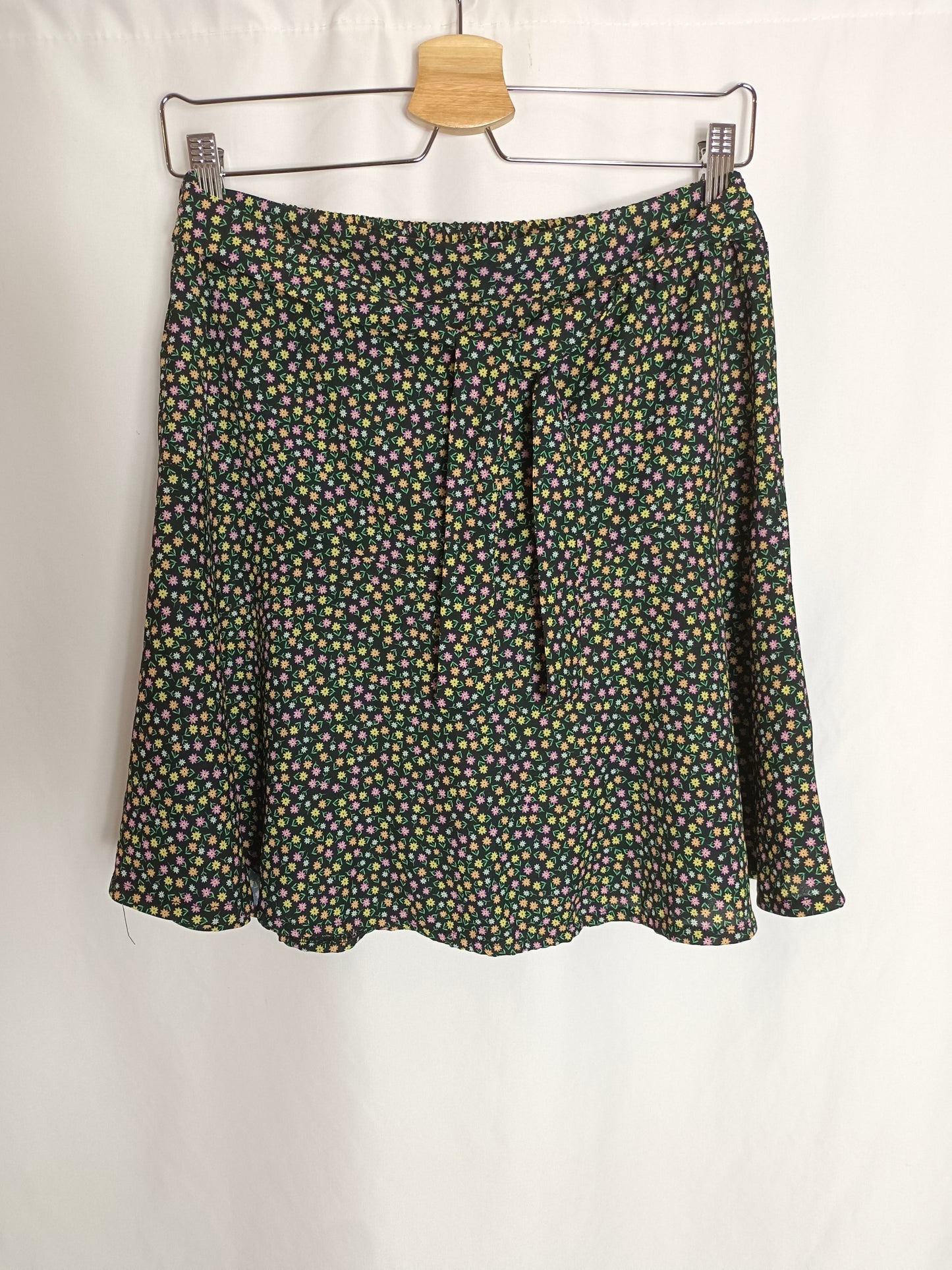 VALENTINA. Black floral skirt Tl