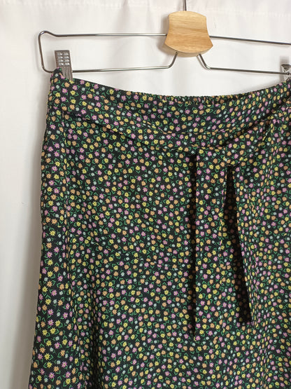 VALENTINA. Black floral skirt Tl