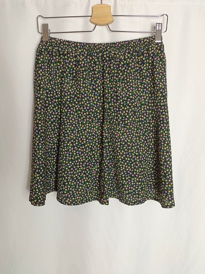 VALENTINA. Black floral skirt Tl