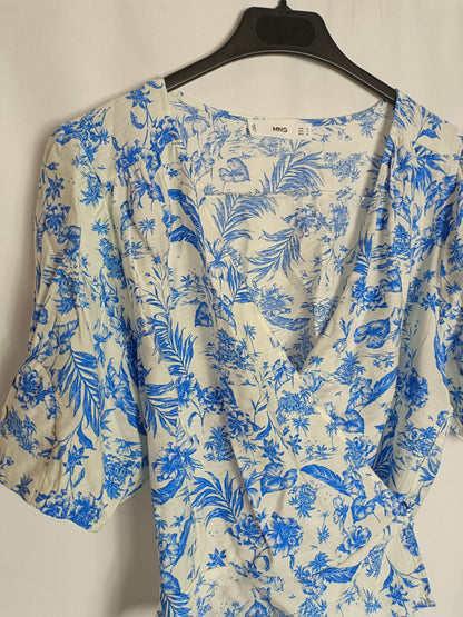 MANGO. Top cruzado flores T.m