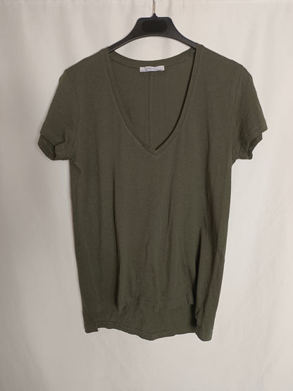 ZARA. Basic gray T-shirt Ts