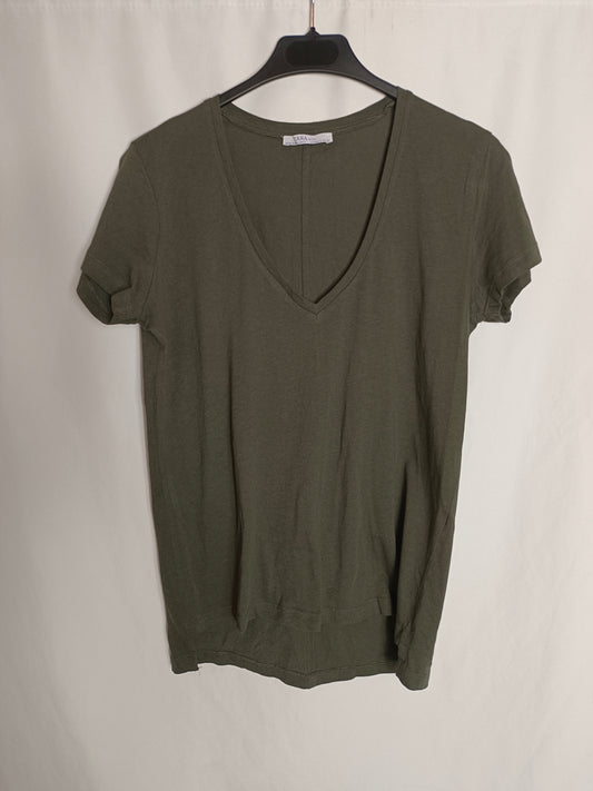 ZARA. Basic gray T-shirt Ts