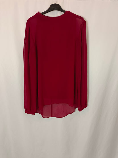 ZARA. Flowy burgundy blouse Tm