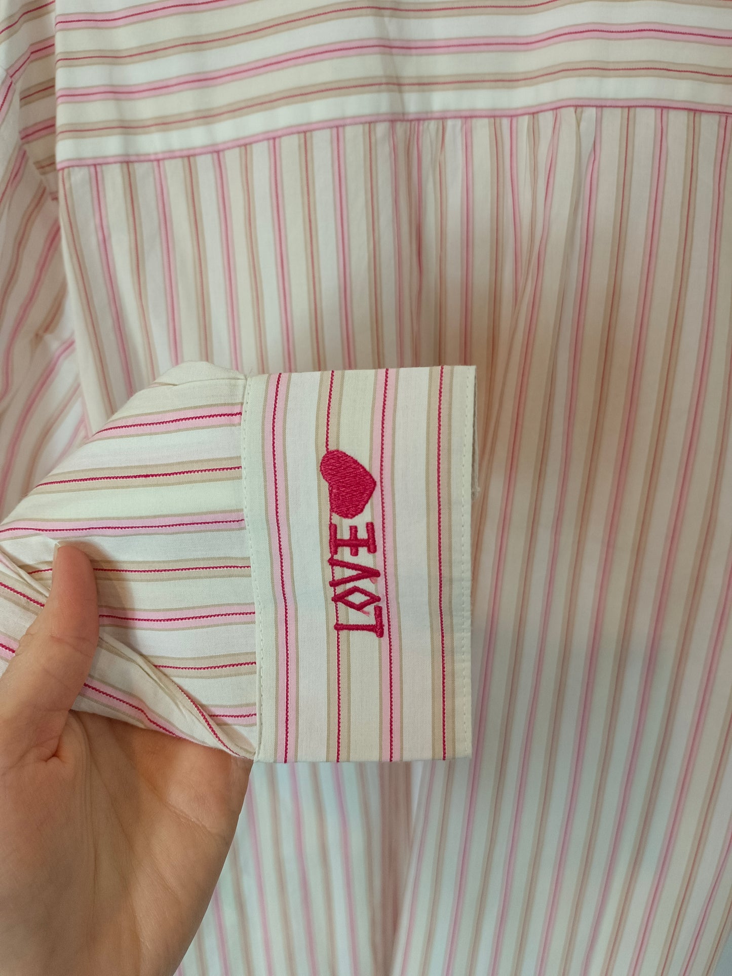 HIGH SPIRITS. oversized striped shirt Ts