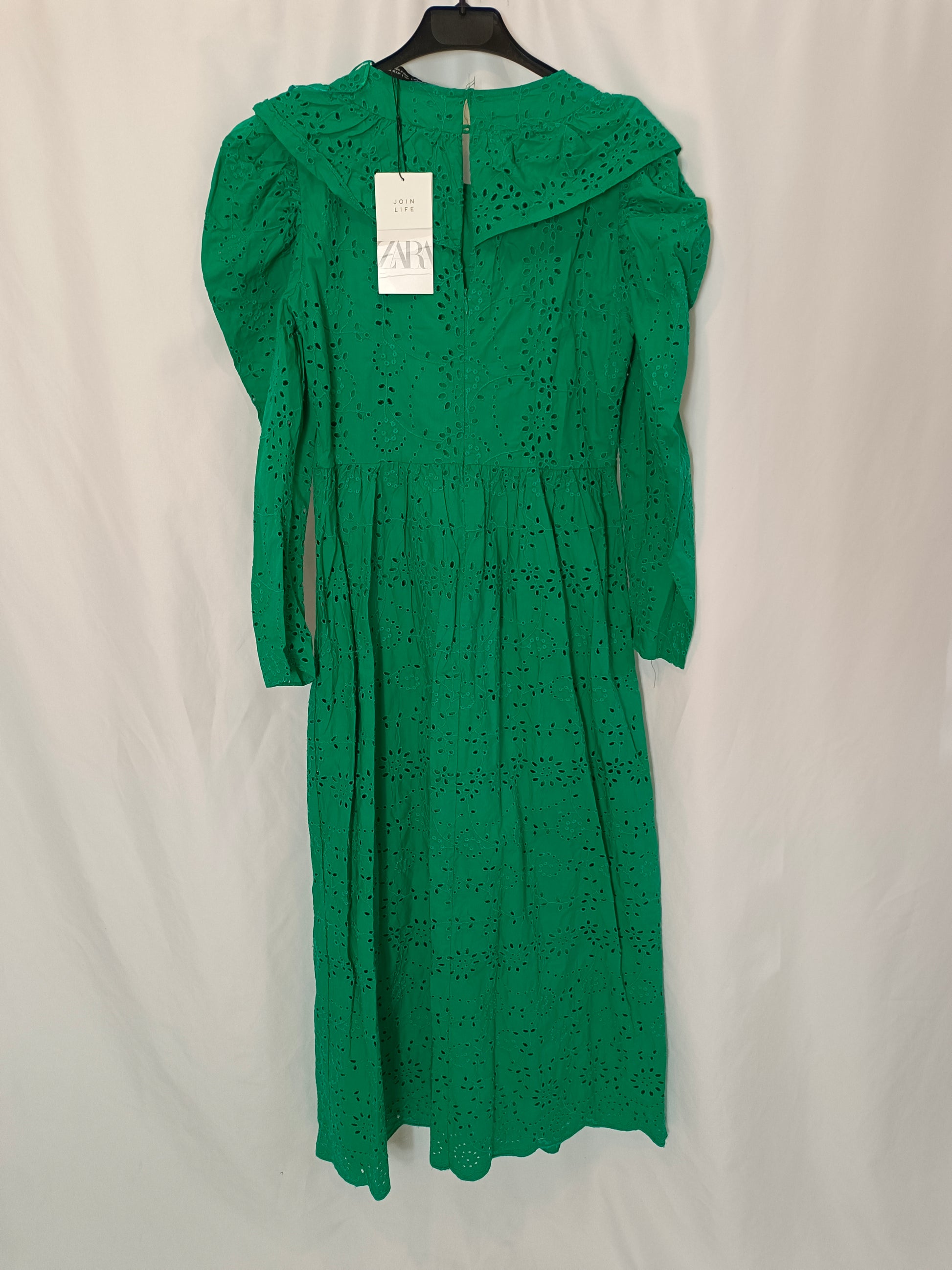 green long sleeve dress zara ZARA. Long green die-cut dress Ts – Hibuy market