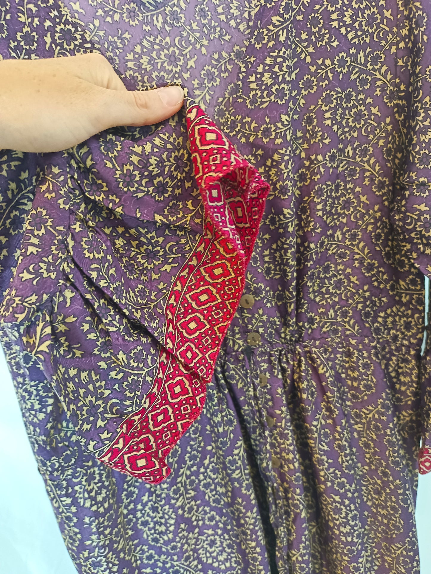 OTHERS. Long silk dress (S/M)