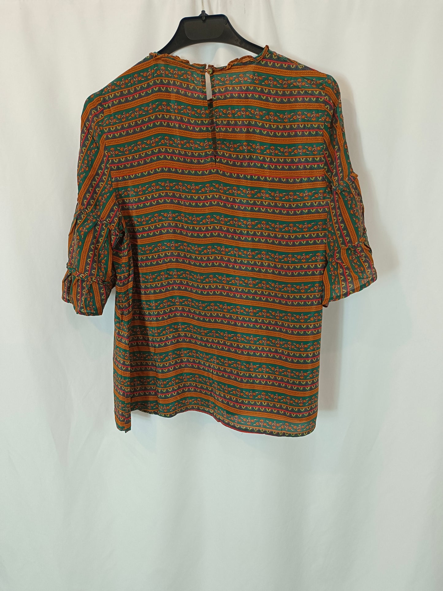 SEZANE. Printed silk blouse T.36