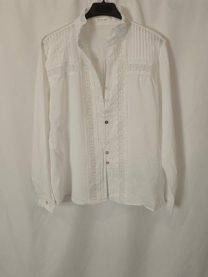 OTHERS. White lace blouse S.XL