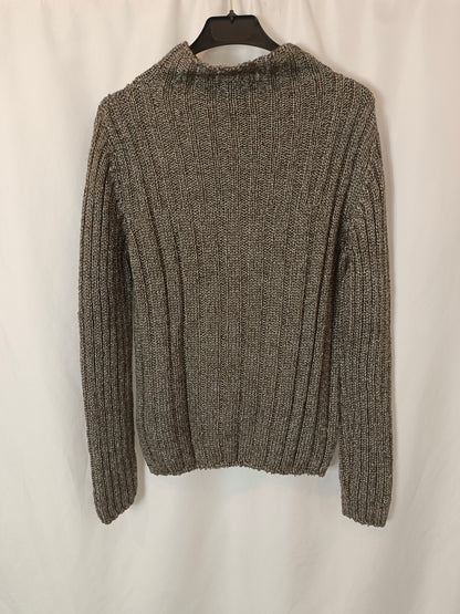 PEDRO DEL HIERRO. Jersey gris y plateado T.m