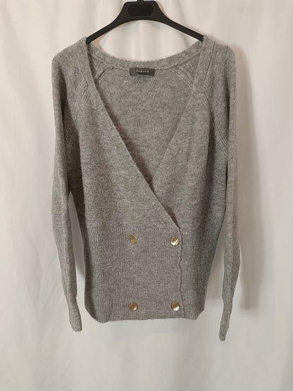 PRIMARK. Grey crossover Tl sweater
