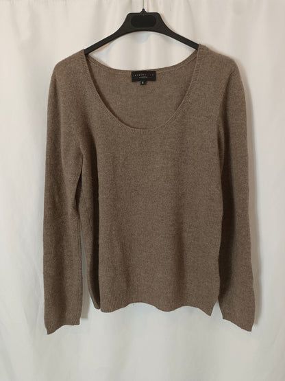 JARDIN PRIVÉ. Jersey cachemire marrón T.4(l)