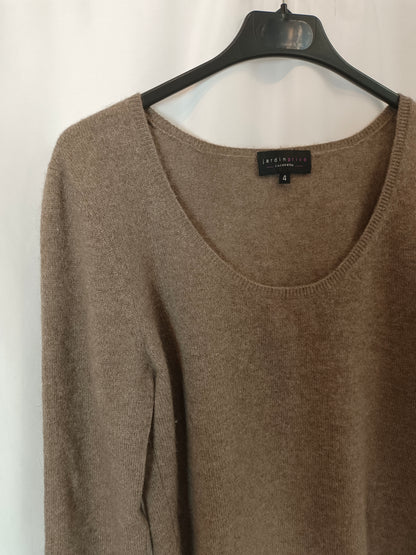 JARDIN PRIVÉ. Jersey cachemire marrón T.4(l)