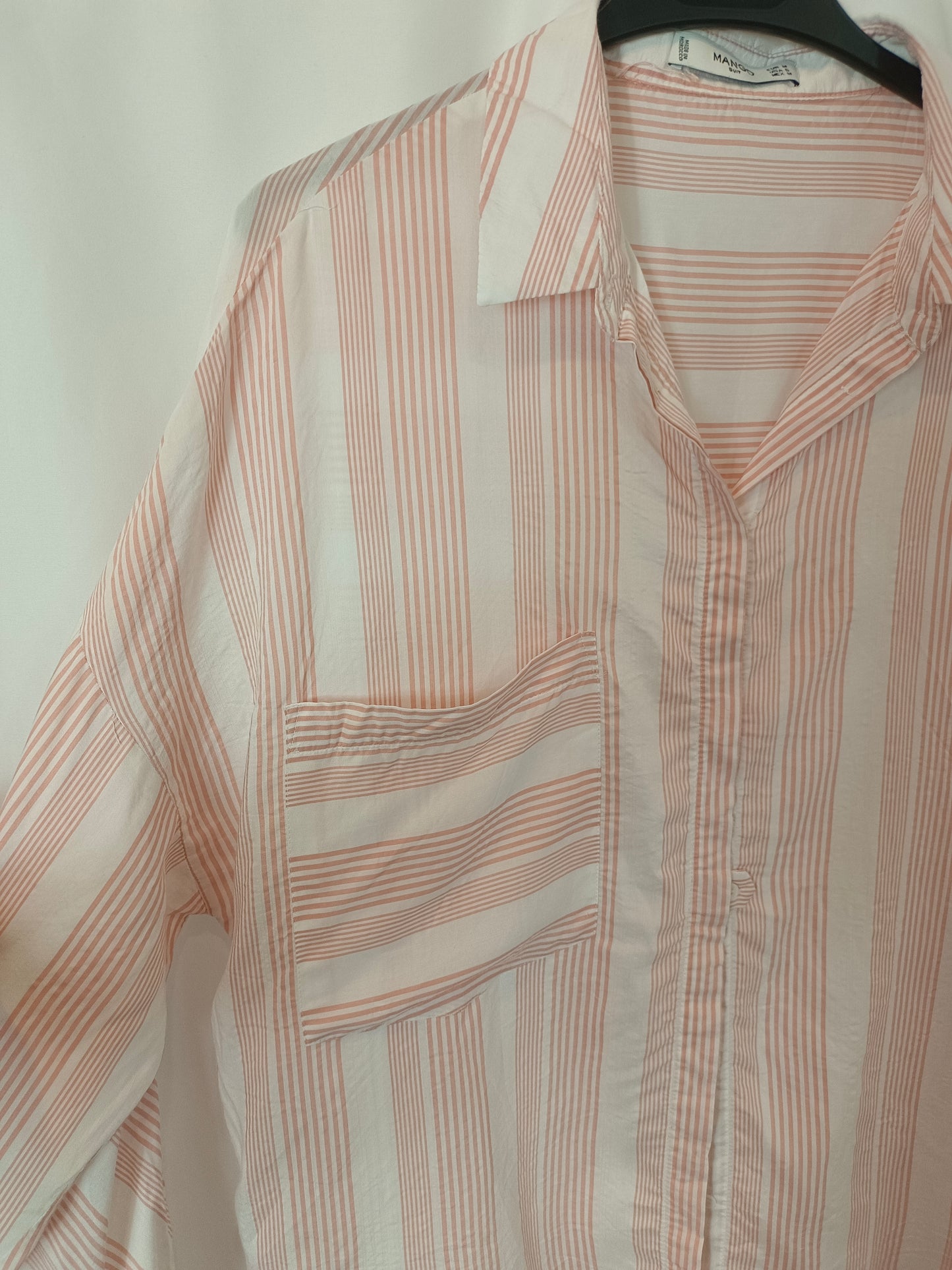 MANGO. Flowy striped blouse Tm