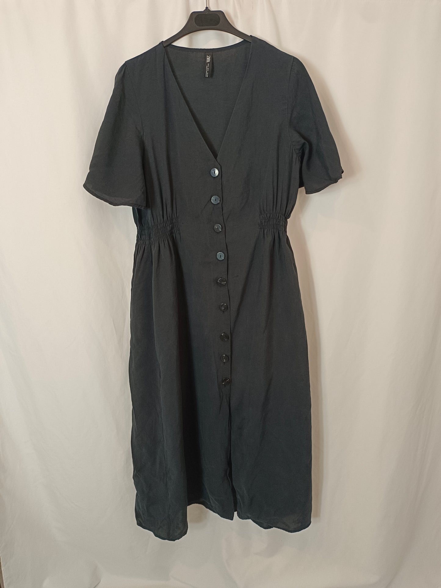ZARA. Black buttoned dress Tl