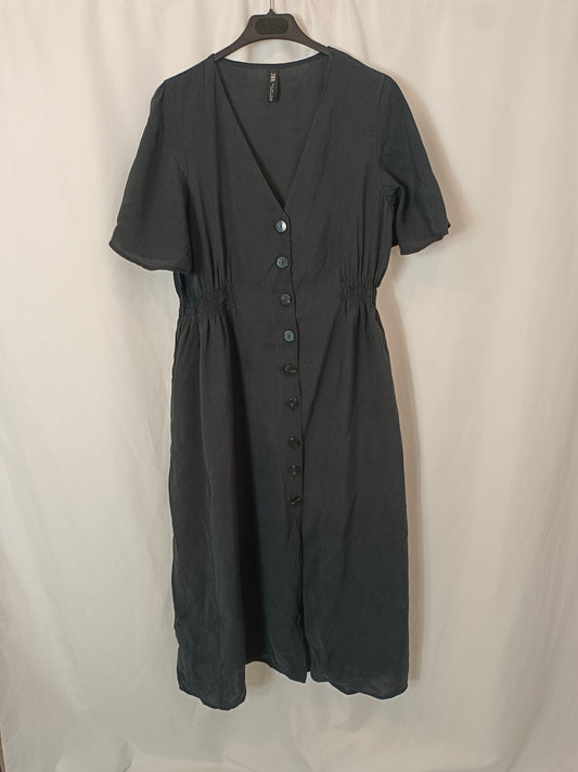 ZARA. Black buttoned dress Tl