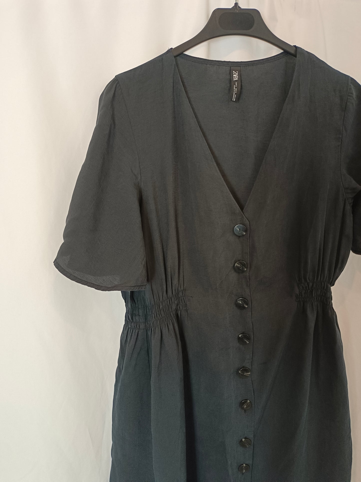 ZARA. Black buttoned dress Tl