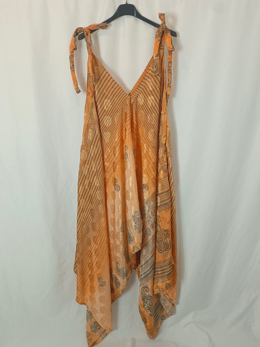 OTHERS. Orange fluid Tu(l) jumpsuit