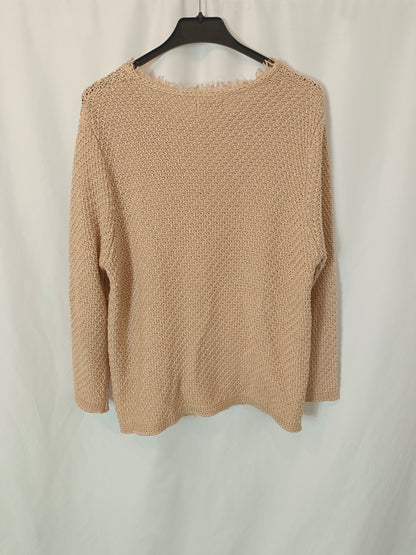 CORTEFIEL. Pink thread tweed jacket, size XL