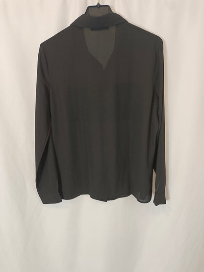 MAMGO. basic black blouse T.xs