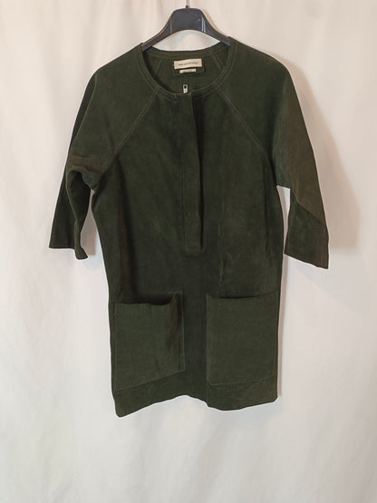 ISABEL MARANT ETOILÉ. Vestido corto negro piel T.36