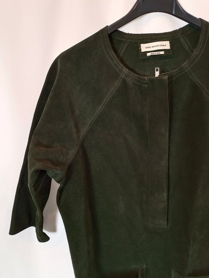 ISABEL MARANT ETOILÉ. Vestido corto negro piel T.36