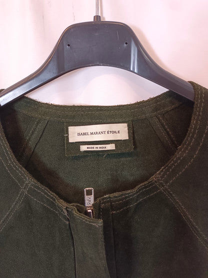 ISABEL MARANT ETOILÉ. Vestido corto negro piel T.36