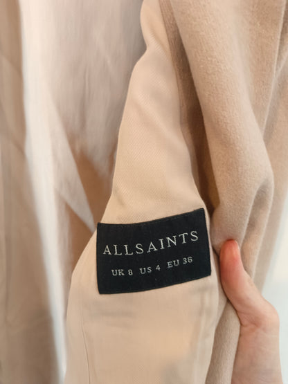 ALLSSAINTS. Nude cloth coat size 36