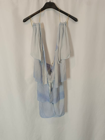 OTHERS. Blue ruffled top TU(s/m)