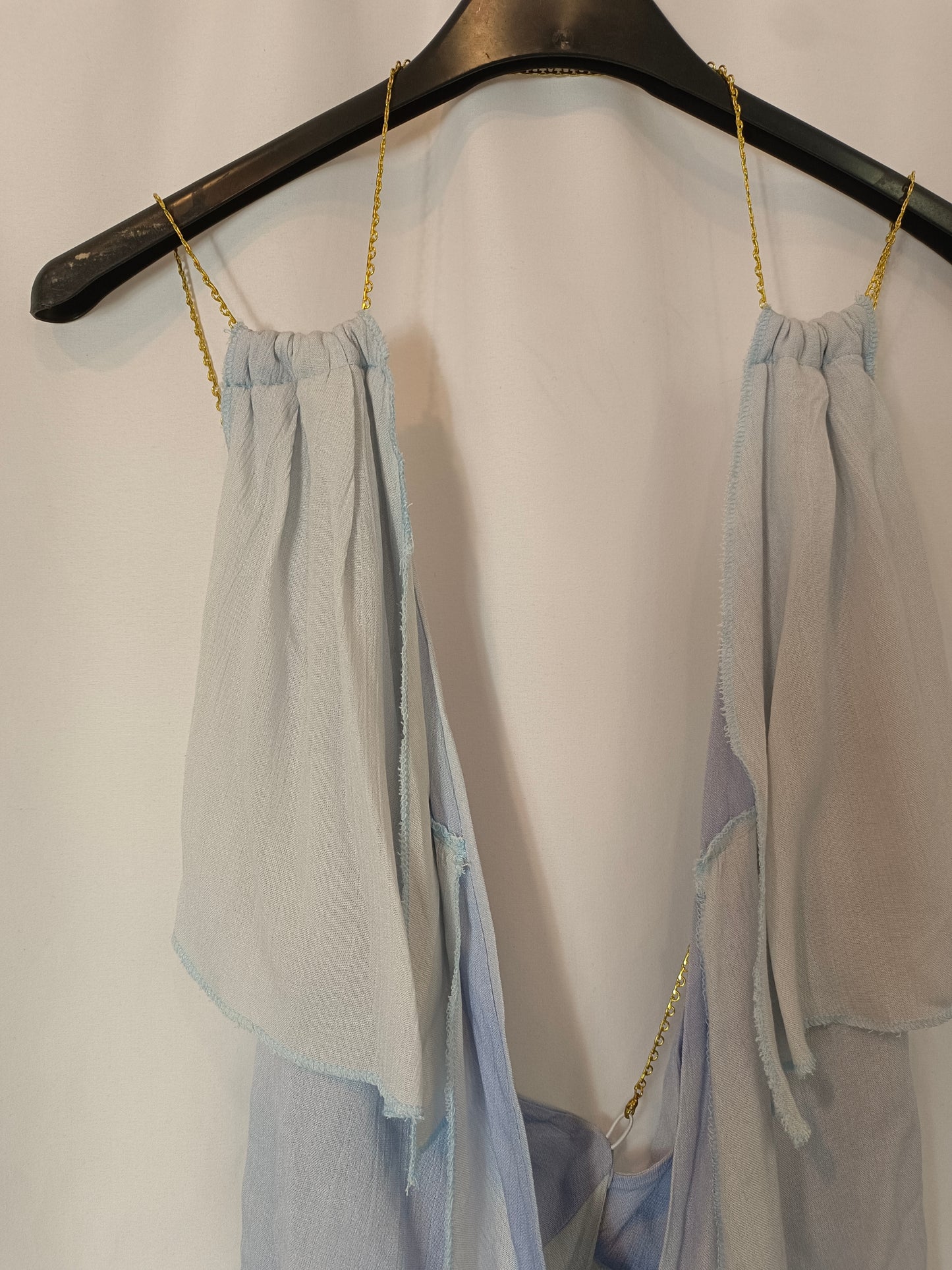 OTHERS. Blue ruffled top TU(s/m)