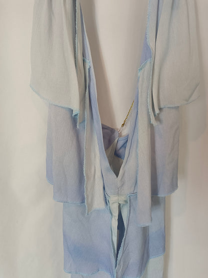 OTHERS. Blue ruffled top TU(s/m)