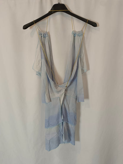 OTHERS. Blue ruffled top TU(s/m)