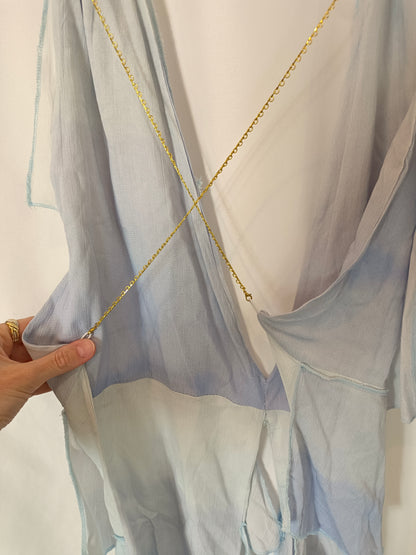 OTHERS. Blue ruffled top TU(s/m)