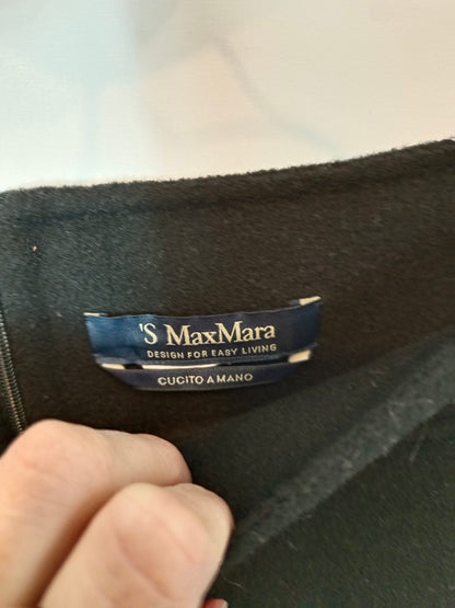 MAXMARA. Falda lana negro TU(38)