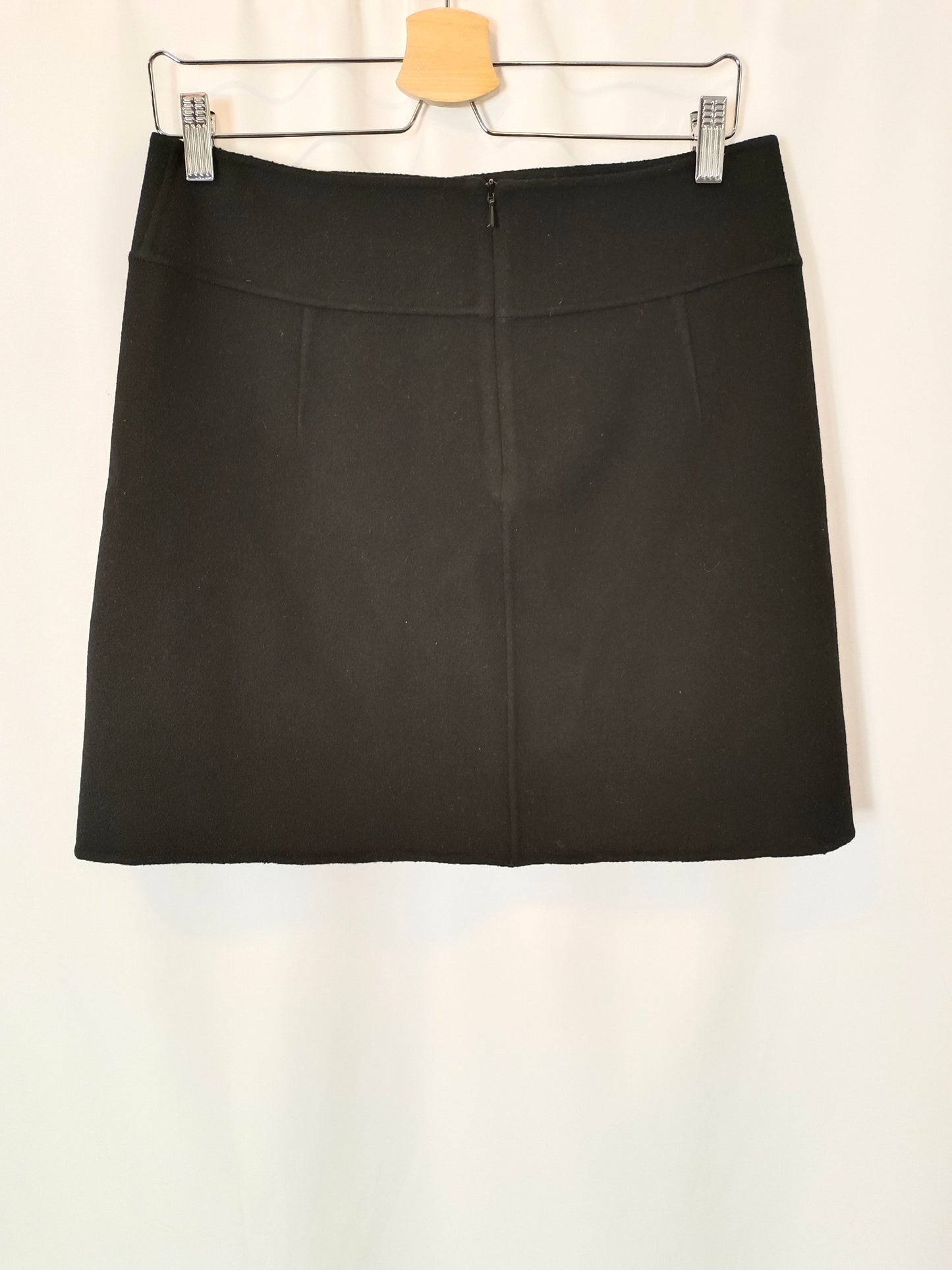 MAXMARA. Falda lana negro TU(38)