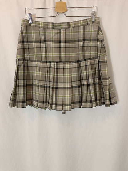 VIVIENNE. WESTWOOD. Falda gris cuadros T.44 (40)