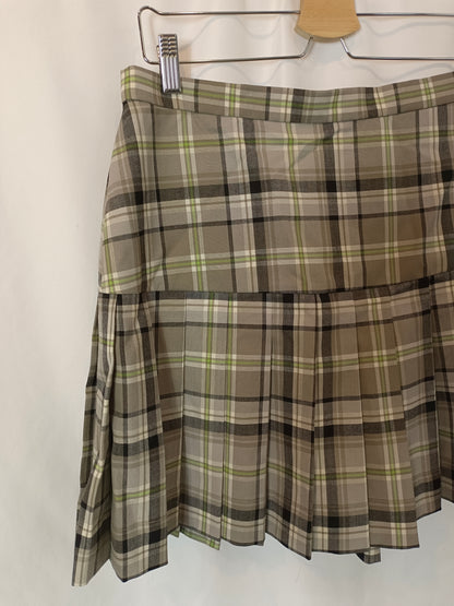VIVIENNE. WESTWOOD. Falda gris cuadros T.44 (40)