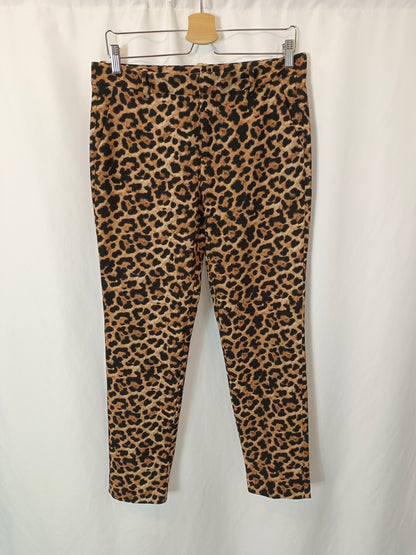 ZARA. Flowy animal print trousers, size 38