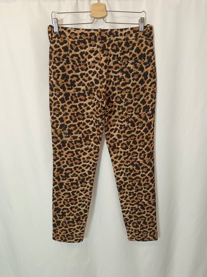 ZARA. Flowy animal print trousers, size 38