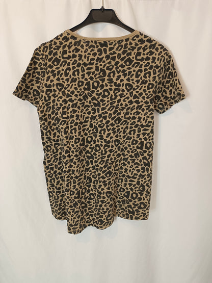 ZARA. camiseta animal print T.s