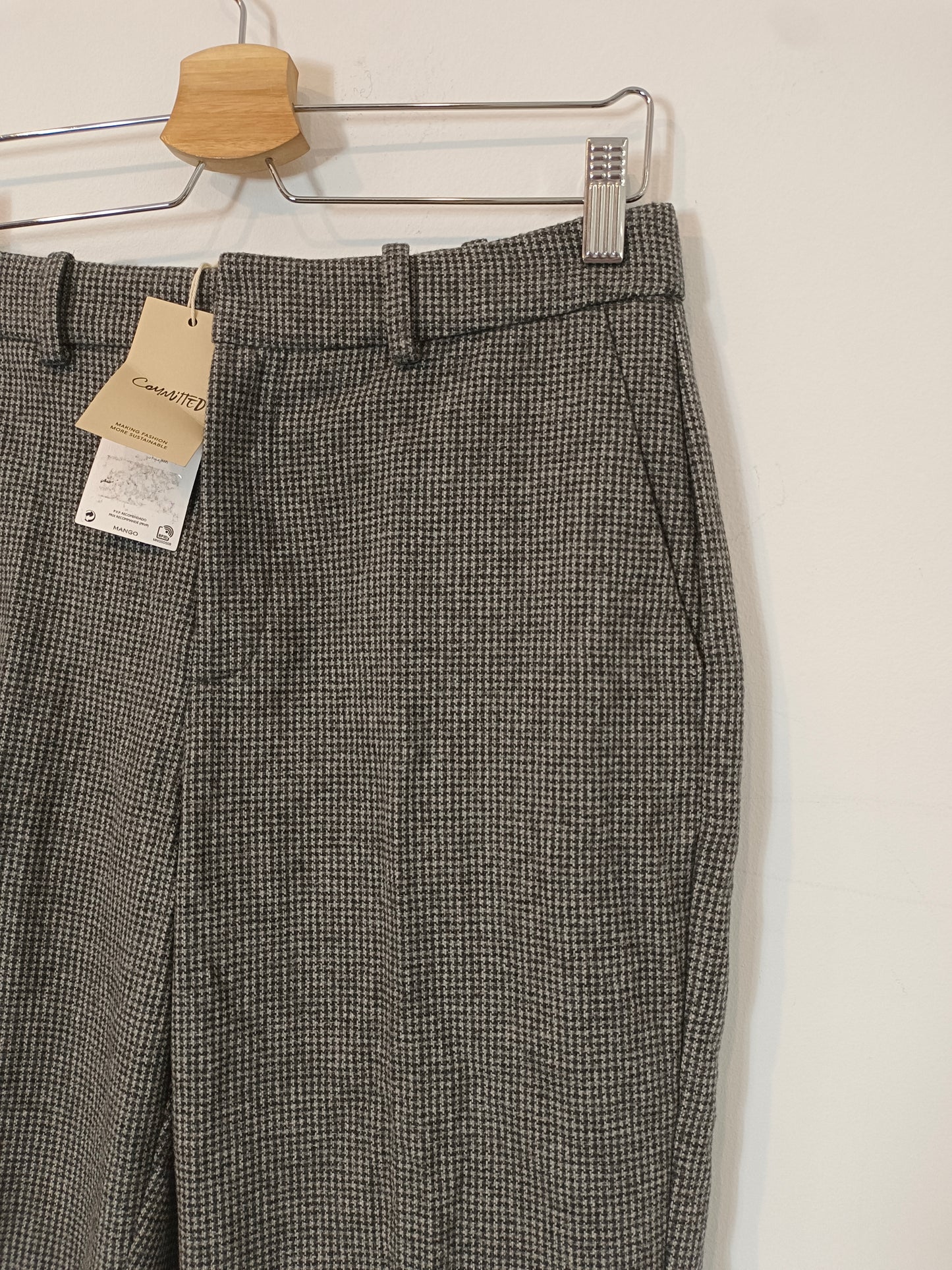 MANGO. Houndstooth trousers size 36