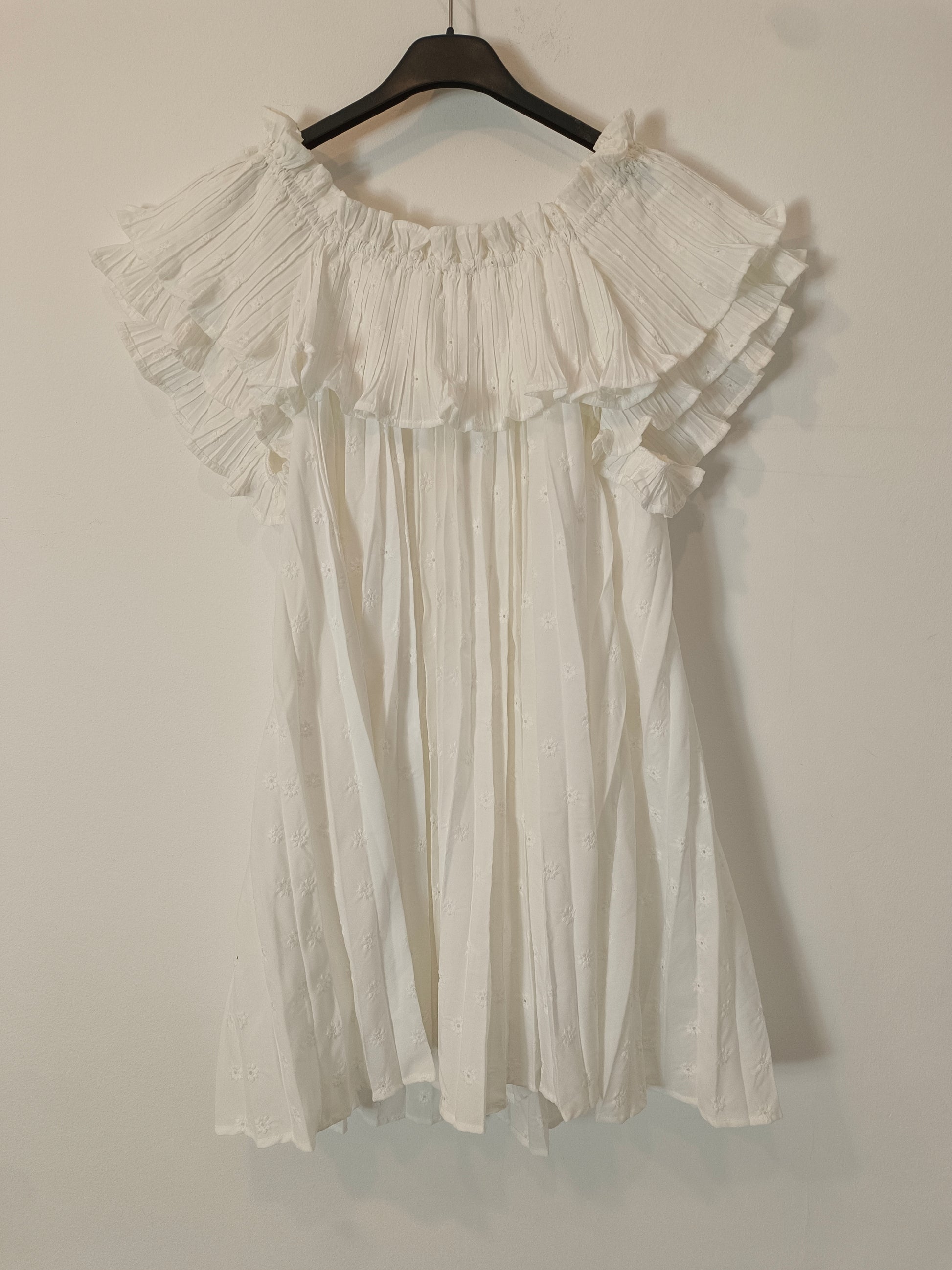 sezane white pleated dress Layla Dress