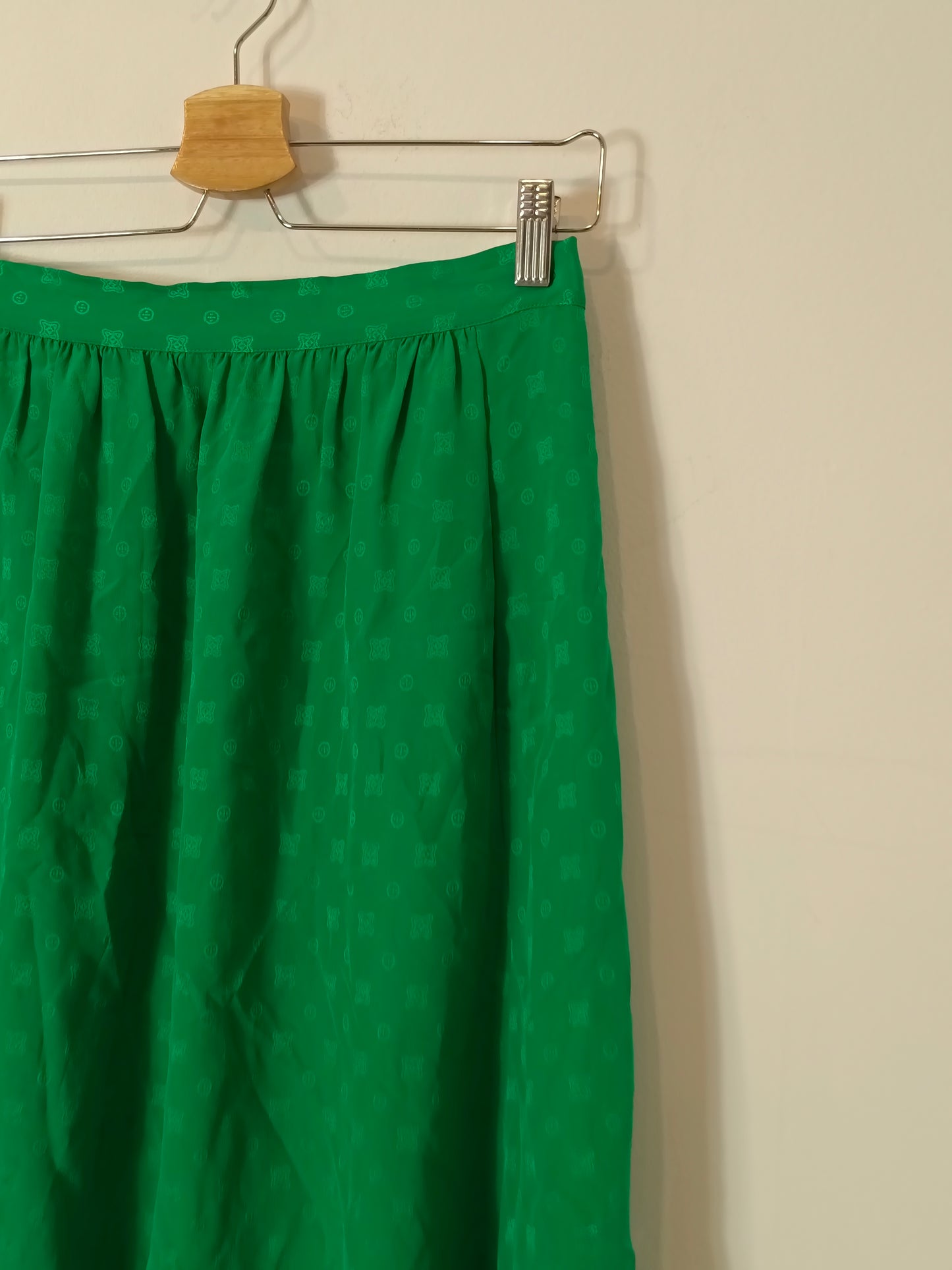 ZADIG&VOLTAIRE. Falda verde seda asimétrica T.36