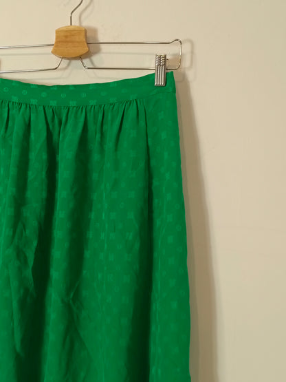 ZADIG&VOLTAIRE. Falda verde seda asimétrica T.36